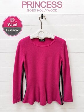PRINCESS GOES HOLLYWOOD Wool Cashmere Flared Sweater Pink Size 38